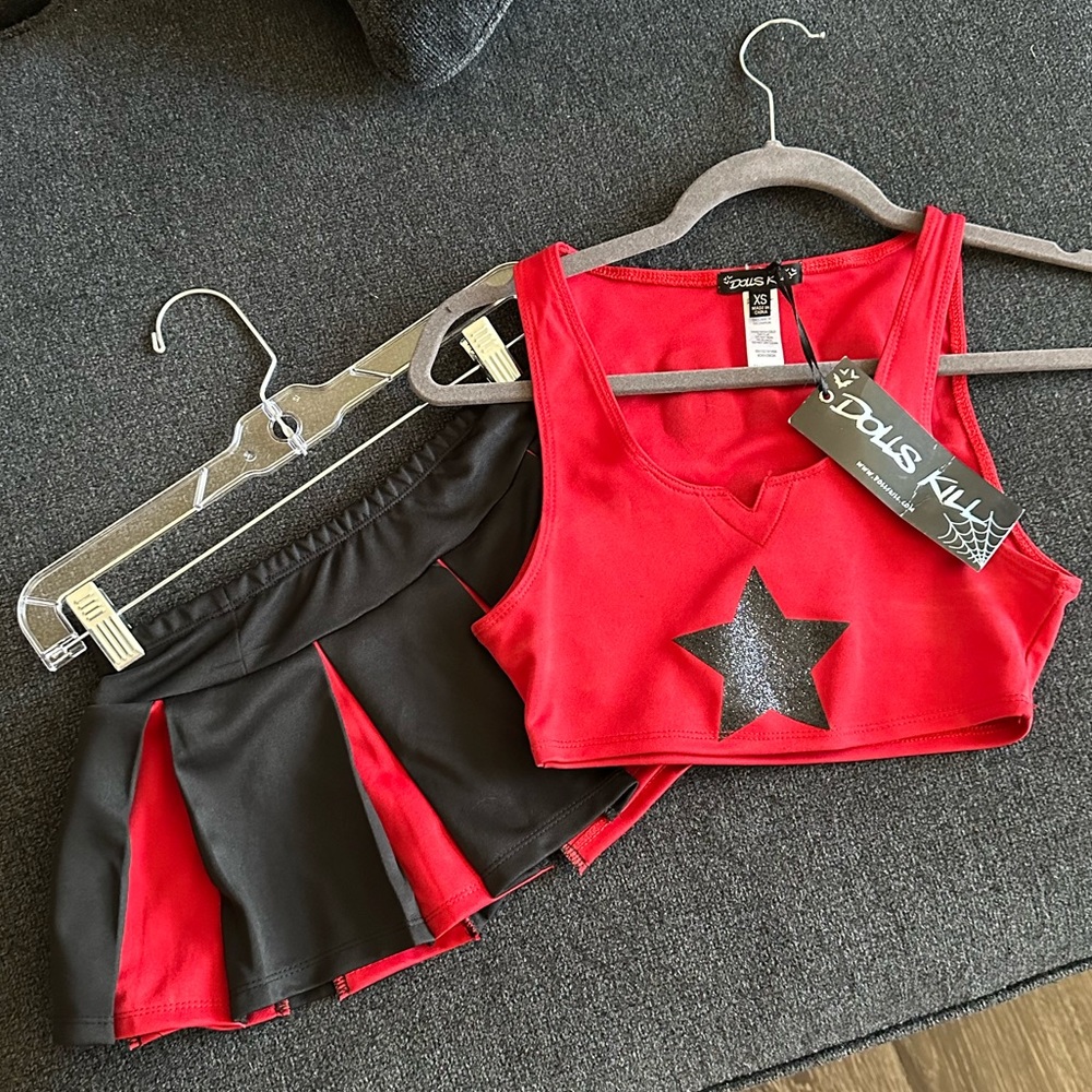 Dollskill Red and Black Derby Costume NWT